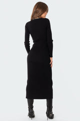 Jazlyn Knitted Button Up Maxi Dress
