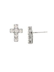 Carly Cross Stud Earrings - EGE88PDCRY