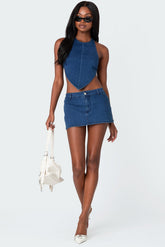 Sydnie Denim Micro Skort