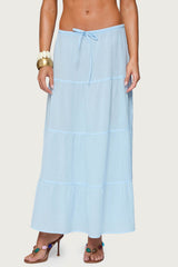 Kaila Cotton Tiered Maxi Skirt