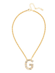 G Initial Rope Pendant Necklace - NFK26BGCRY