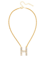 H Initial Rope Pendant Necklace - NFK27BGCRY