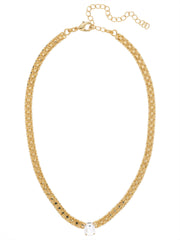 Octavia Single Crystal Tennis Necklace - NFK6BGCRY