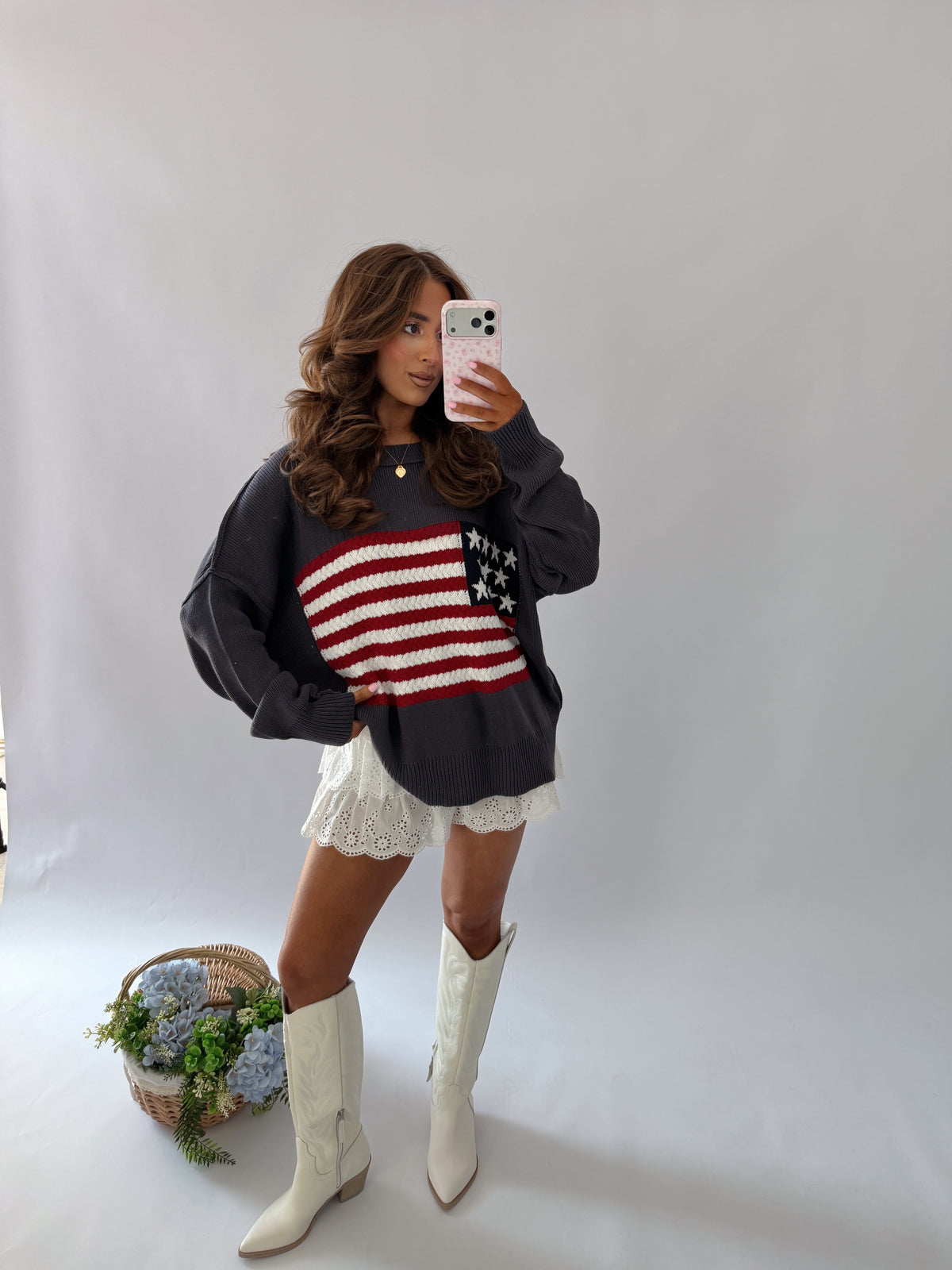Hamptons Vintage Flag Knit (Grey)
