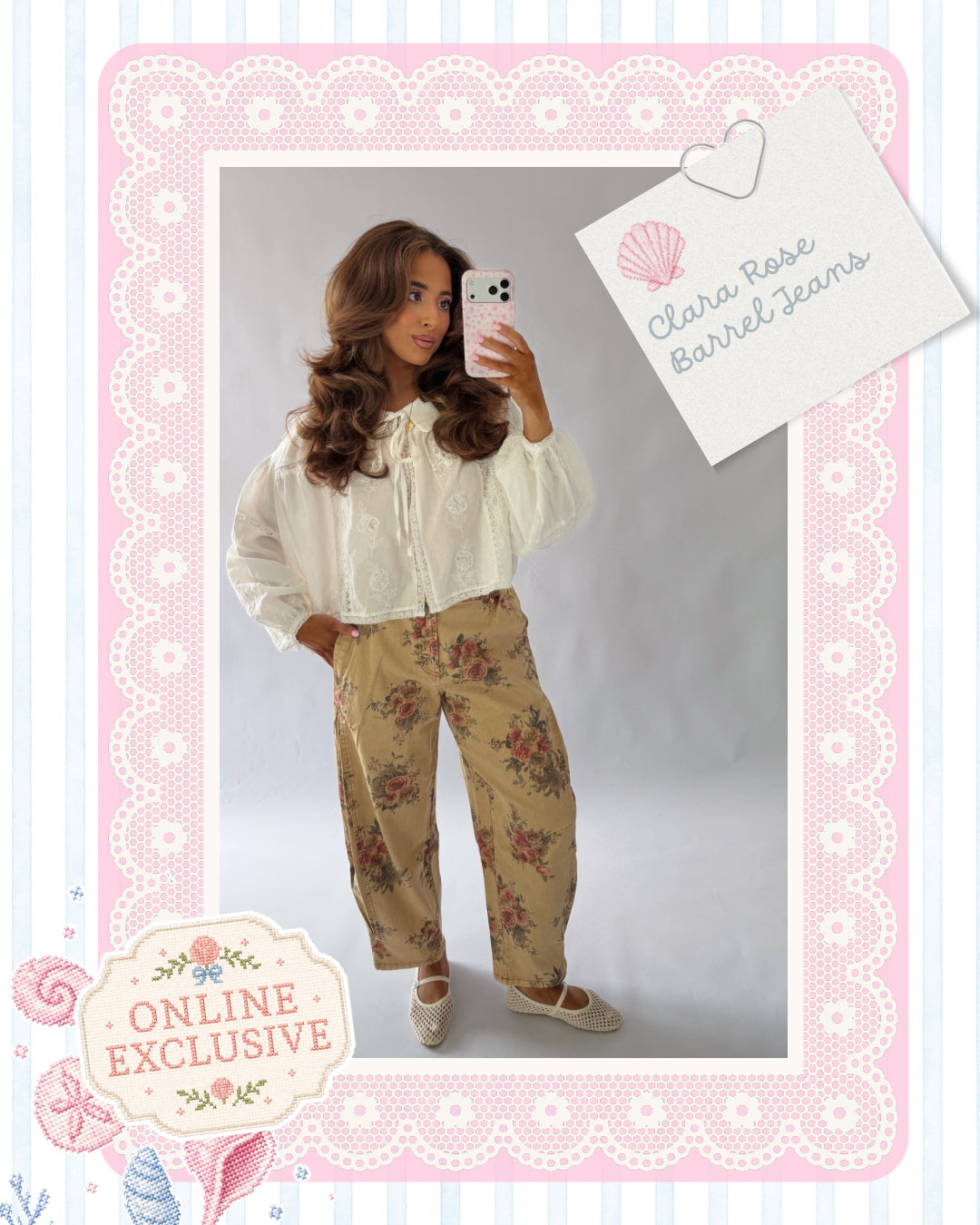 Clara Rose Barrel Jeans