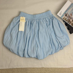 Blue  A-Line Puffy Tulip Skort