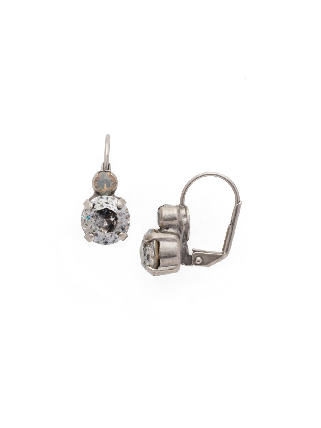 Round Crystal Dangle Earrings - ECW36ASGV