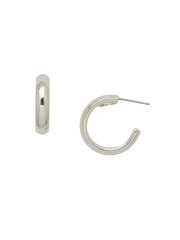 Domed Hoop Earrings - EFM21PDMTL