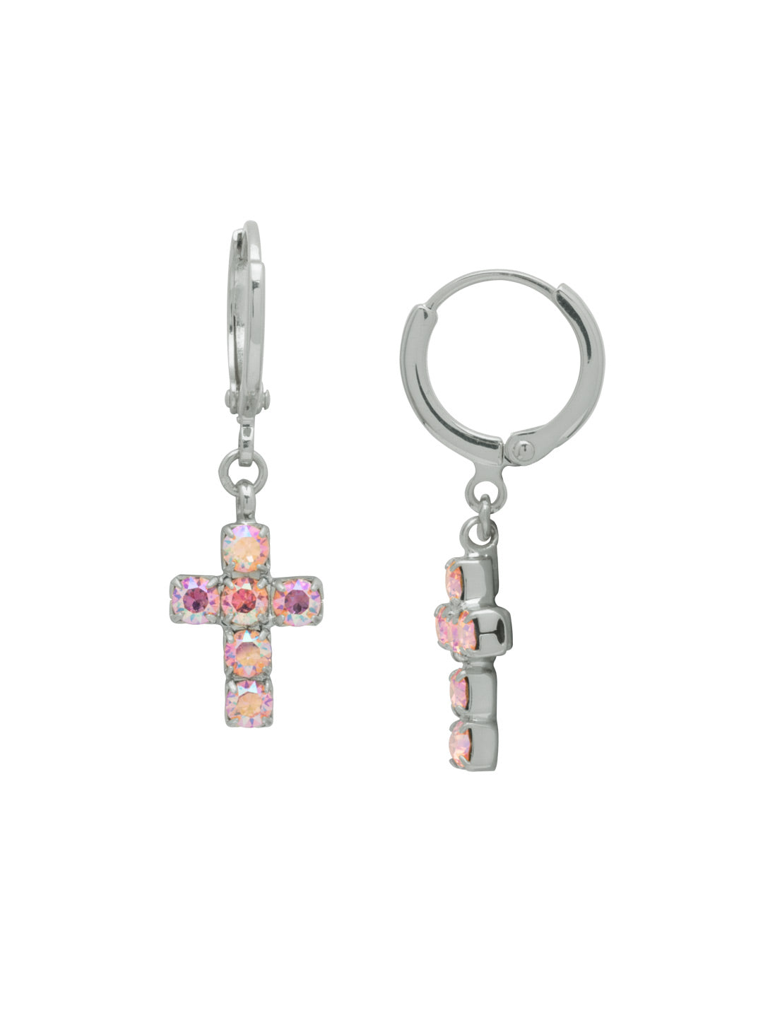 Carly Cross Huggie Hoop Earrings - EGE8PDLRA