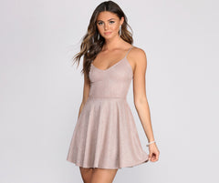 Glitter Glow Skater Dress