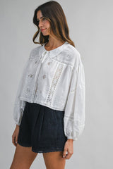 Dainty Darlin’ Lace Eyelet Top