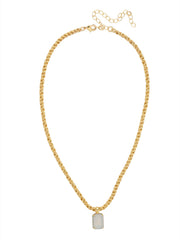 Emerald Rope Chain Pendant Necklace - NCT110BGWO